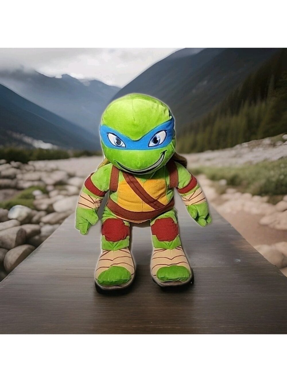 B-A-B Teenage Mutant Ninja Turtles Leonardo Plush Nickelodeon 18" Embroider Eyes